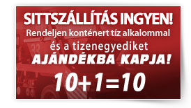 Akciós konténer, ingyen sittszállítás